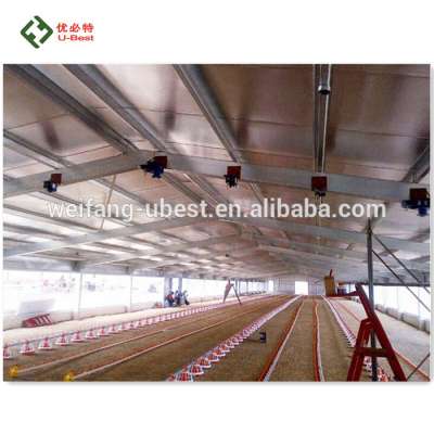 large scale steel structure design poultry equipment supplier in china automatic broiler feeding system poultry farm shed